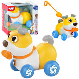 Woopie Interaktywny Piesek 2W1 Pchacz Szczekający 360 6M+