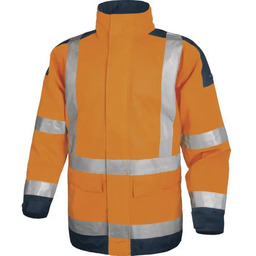 EASYVIEW kurtka ocieplana - pomarańczowy fluo-granatowy 3XL