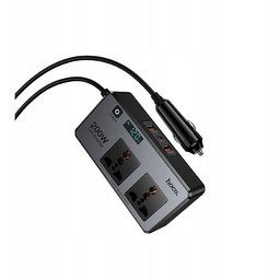 Rozdzielacz gniazda zapalniczki Hoco Z66 2xAC 3xUSB czarny