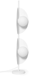 SALLO F lampa podłogowa H112cm, kula biała szkło,