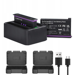 Zestaw Ładowarka Do Kamera INSTA360 X4 Na 2X