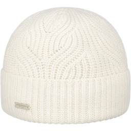 Czapka z Mankietem Merla Merino by Seeberger, biały,