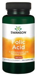 Swanson Kwas foliowy 800mcg 250kaps