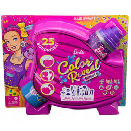 Lalka Barbie Color Reveal Imprezowe Stylizacje Różowe Włosy