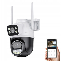 Kamera Podwójna Obrotowa Z Dwoma Obiektywami Ip Wifi