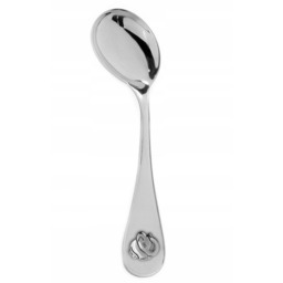 Srebrna Łyżeczka do karmienia Słonik Prezent na Chrzest