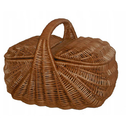 Duży koszyk wiklinowy piknikowy zamykany PIKNIK