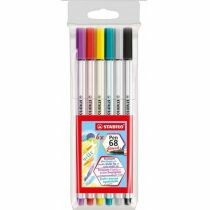 Flamaster STABILO Pen 68 Brush kpl. 6szt. mix