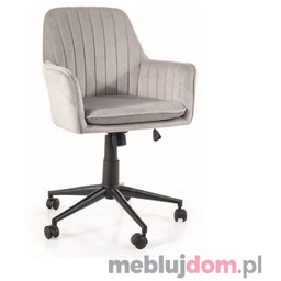 Fotel obrotowy Q-886 VELVET Signal Szary jasny