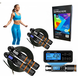 SKAKANKA PROFESJONALNA Z LICZNIKIEM LCD REGULOWANA STALOWA ŁOŻYSKA