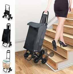 Vounot Wózek na zakupy, składany, wózek do pokonywania