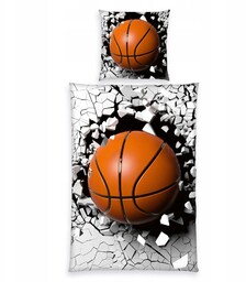 Pościel 3D Bawełniana 140X200 Koszykówka Pościel Nba 135X200