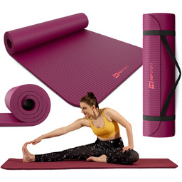 Mata fitness NBR 1,5cm - amarantowa - 190x60cm