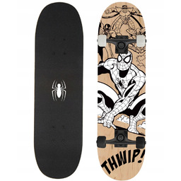 Deskorolka drewniana Duża 79cm Spiderman Czarny