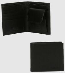VALENTINO Mały czarny portfel męski hummus wallet