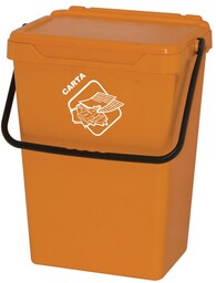Kosz plastikowy na śmieci do segregacji, 35 l,