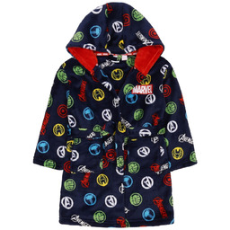 Granatowy, miękki szlafrok z kapturem Avengers 3-4lata 104