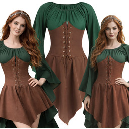 Strój Kostium Przebranie Sukienka Elfa Elf Goth Vintage