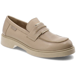 Nessi Beżowe Mokasyny Wygodne Obuwie Damskie