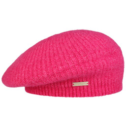 Beret z Dzianiny Valarena by Seeberger, intensywny róż,