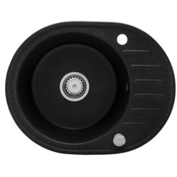 Zlewozmywak CITRU czarny z syfonem