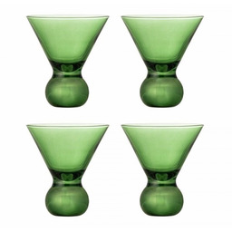 Bloomingville CORLISS Kieliszki Koktajlowe 4 Szt. / Zielone