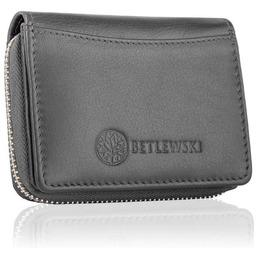 Portfel skórzany BETLEWSKI BPD-SS-20 szary