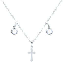 Naszyjnik CHOKER SREBRO 925 Krzyżyk