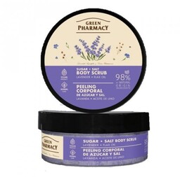 Peeling cukrowo-solny do ciała Lawenda + Olej lniany,