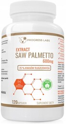 Suplement diety, SAW PALMETTO, 600mg, palma sabałowa, prostata,