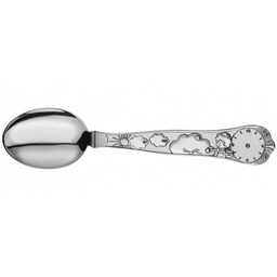 DUŻA Srebrna Łyżeczka Chłopiec Prezent na Chrzest Urodziny