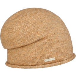 Czapka Beanie z Cekinami by Seeberger, camelowy, One