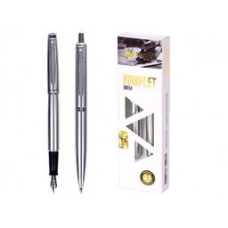 Komplet 60 Zenith Elegance Pióro i Długopis srebrny