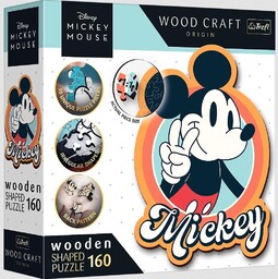 Trefl PUZZLE DREWNIANE 160 RETRO MYSZKA MICKEY
