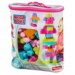 Bloks Duża Eco torba z klockami różowa