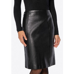 Spódnica ze skóry naturalnej ołówkowa czarna