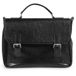 Torebka skórzana damska kuferek DAN-A T409 czarna