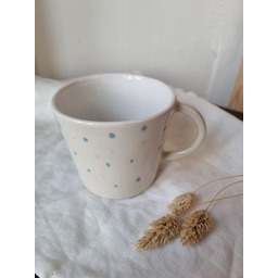 Pakamera Kubek ceramiczny ręcznie malowany KROPKI