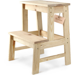 Taboret drewniany Falun drabinka 40 x 50 cm