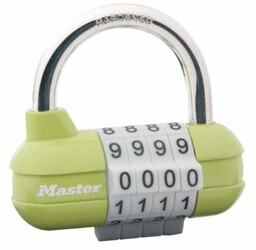Kłódka szyfrowa z literami Masterlock 1523D zielona