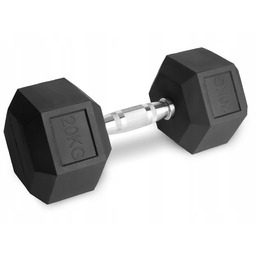 Hantle stałe 1x20kg żeliwne gumowane 20kg Hex