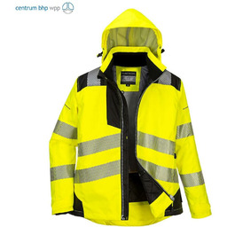 - Kurtka zimowa damska PW3 - żółty-czarny 2XL