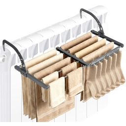 Suszarka na pranie na kaloryfer metalowa szara rozsuwana