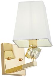 LAMPA ŚCIENNA KINKIET ZŁOTO-BIAŁY MONTERO W1