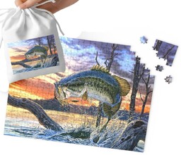 Puzzle Tradycyjne - Ryby Wędkowanie Dla Fana Wędkowania