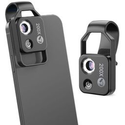 Apexel Uniwersalny obiektyw / mikroskop x200 z klipsem