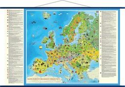 Europa Młodego Odkrywcy mapa ścienna dla dzieci