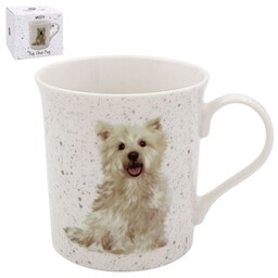 KUBEK PORCELANOWY Pies West highland white terrier -
