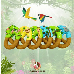 Candy Horse Precelki z lukrem 6 szt. JUNGLE
