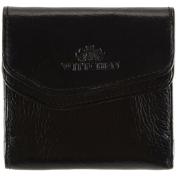 Męski portfel skórzany kwadratowy czarny